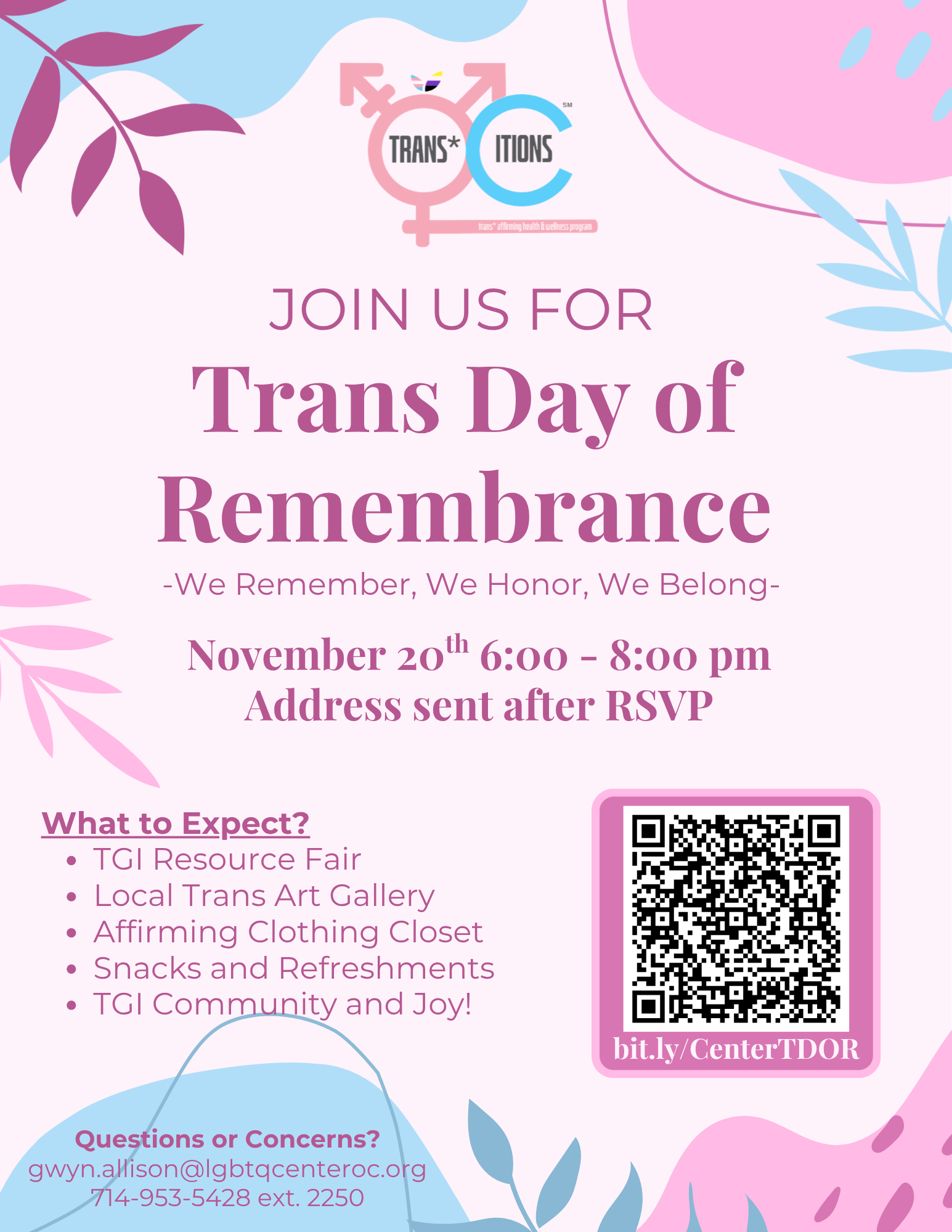 TDOR Event Flyer